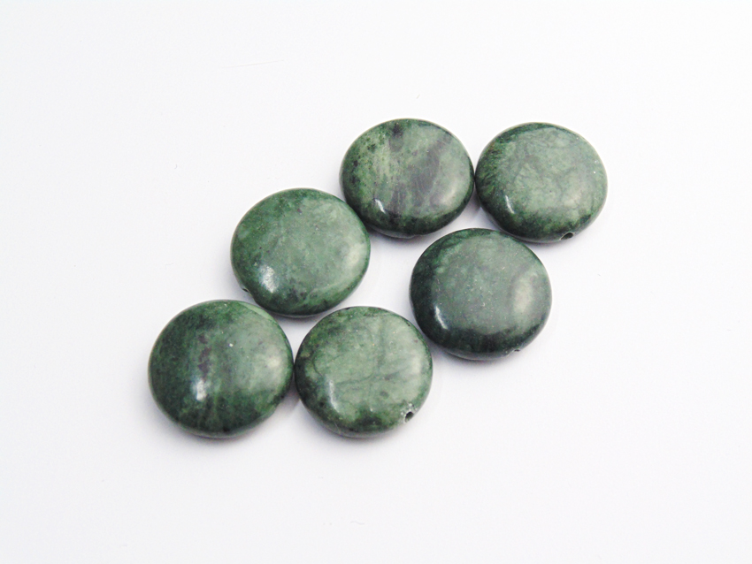 Jade Jasper Coin Beads