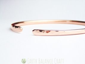 Raw Copper Paddle Bangle