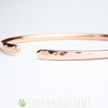 Raw Copper Paddle Bangle