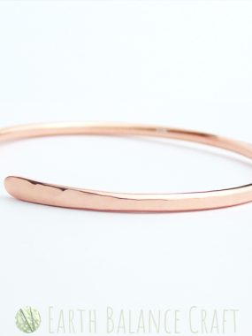 Raw Copper Paddle Bangle