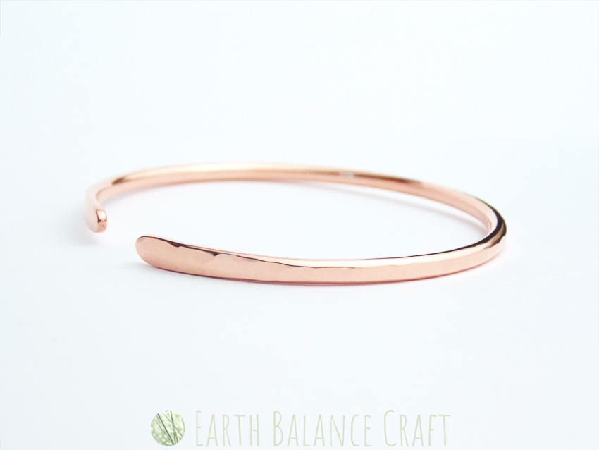 Raw Copper Paddle Bangle