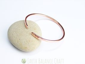 Raw Copper Paddle Bangle