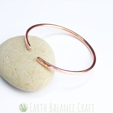 Raw Copper Paddle Bangle