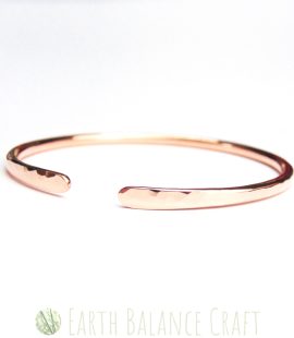 Raw Copper Paddle Bangle