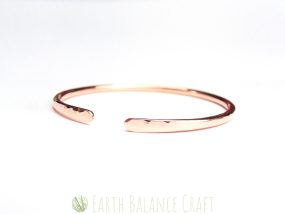 Raw Copper Paddle Bangle