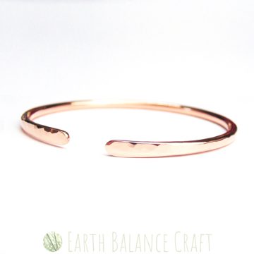 Raw Copper Paddle Bangle