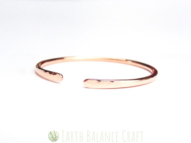 Raw Copper Paddle Bangle
