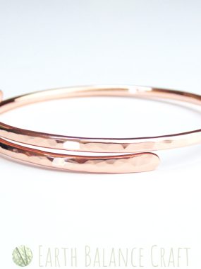 Raw Copper Paddle Bangle