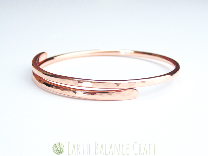 Raw Copper Paddle Bangle