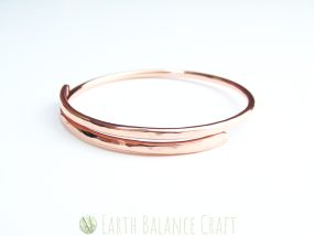 Raw Copper Paddle Bangle