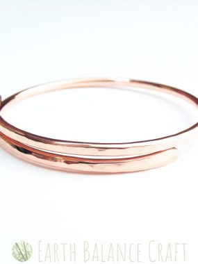 Raw Copper Paddle Bangle