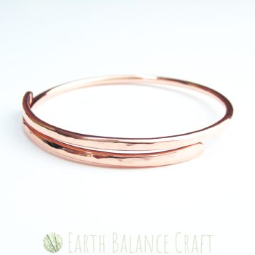 Raw Copper Paddle Bangle