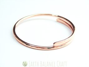 Raw Copper Paddle Bangle