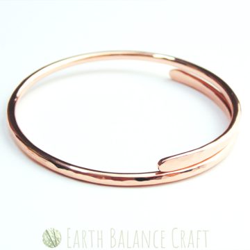 Raw Copper Paddle Bangle