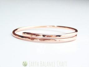 Raw Copper Paddle Bangle