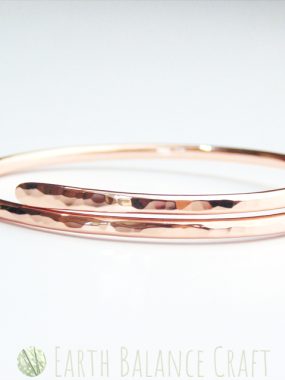 Raw Copper Paddle Bangle