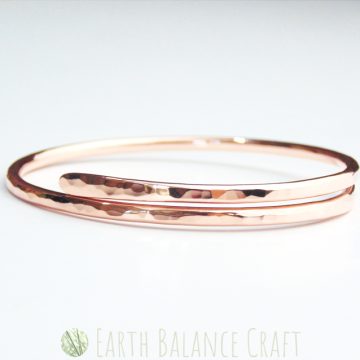 Raw Copper Paddle Bangle