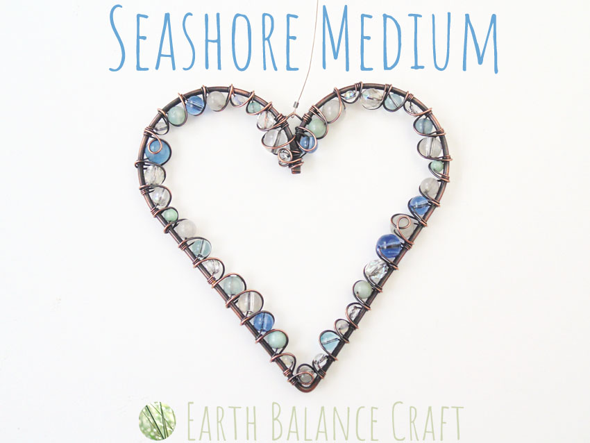 Sea Shore Love Heart Medium