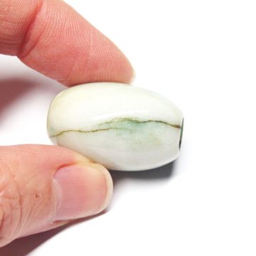 Large Jade Barrel Bead