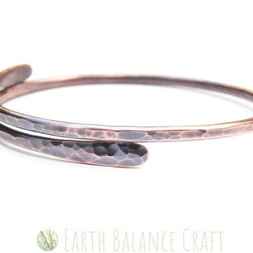 Rustic Paddle Copper Bangle