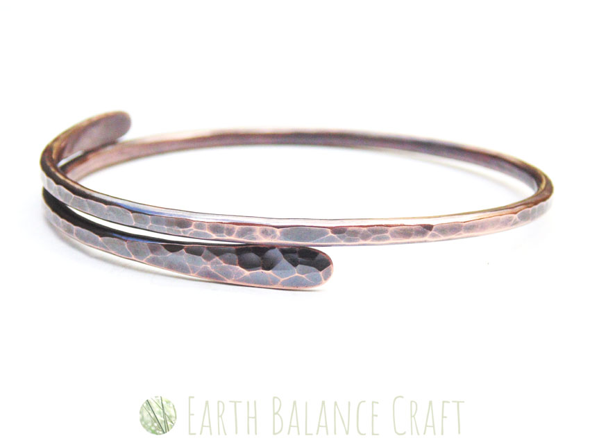 Rustic Paddle Copper Bangle