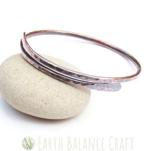 Rustic Paddle Copper Bangle