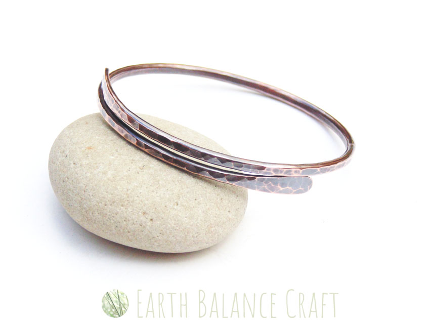 Rustic Paddle Copper Bangle