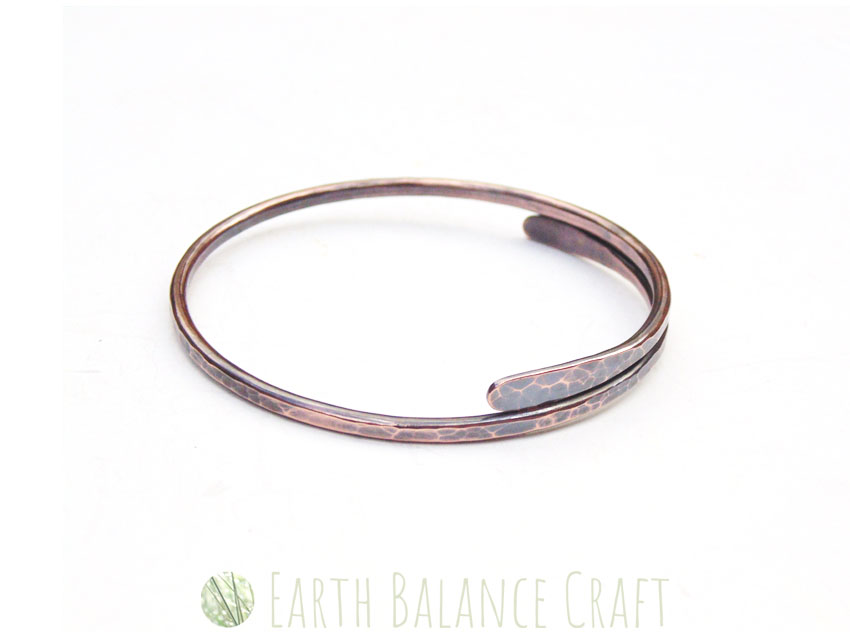 Rustic Paddle Copper Bangle