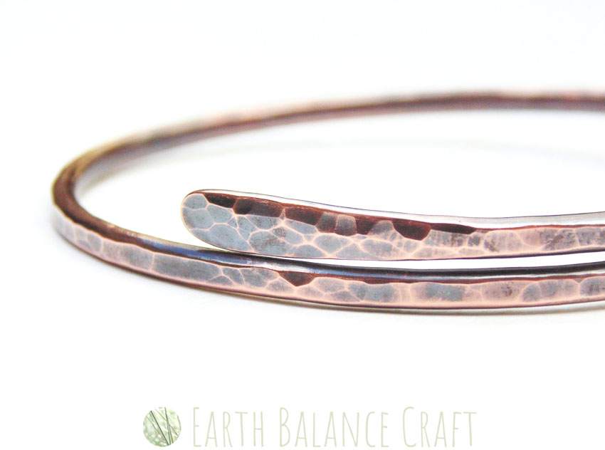 Rustic Paddle Copper Bangle