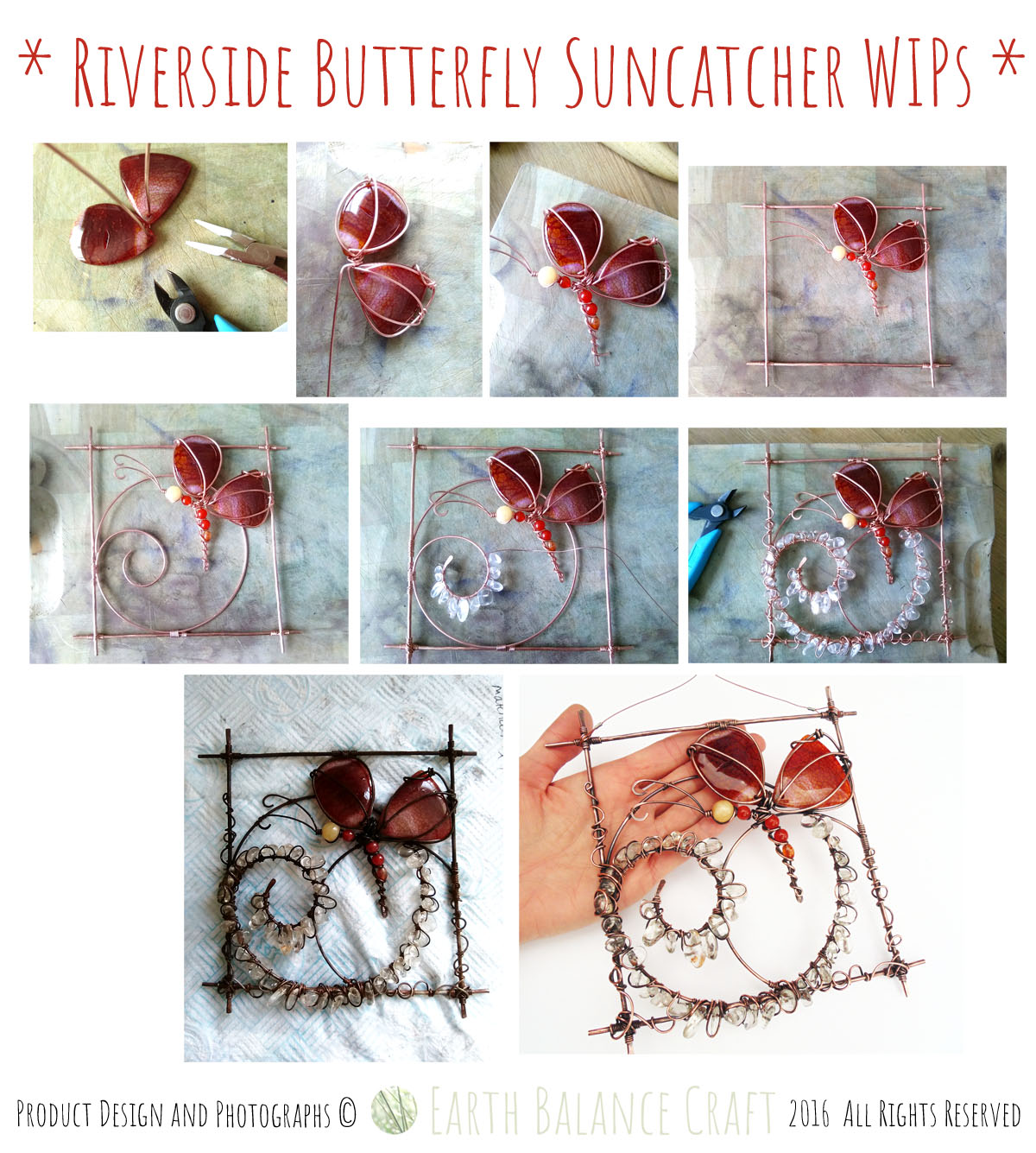 Riverside Butterfly Suncatcher WIP