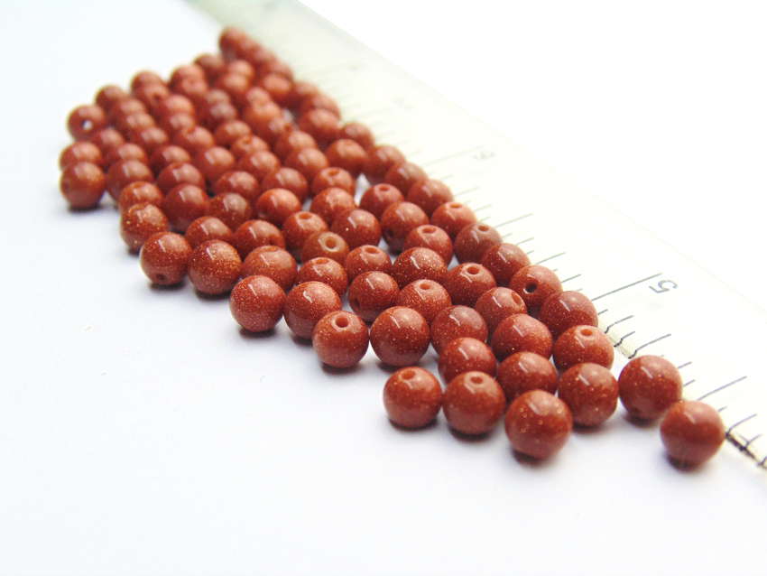 Brown Goldstone Beads