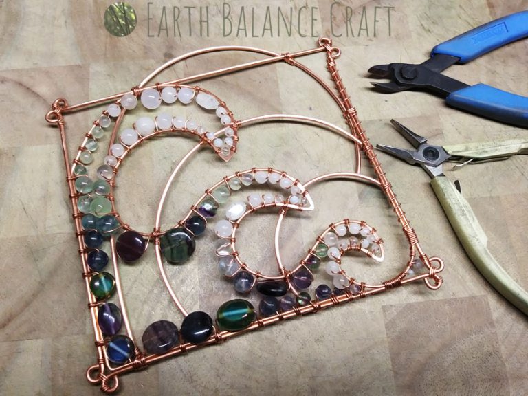 Ocean Waves Suncatcher WIPs