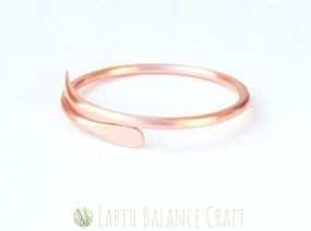 Raw Copper Snake Bangle