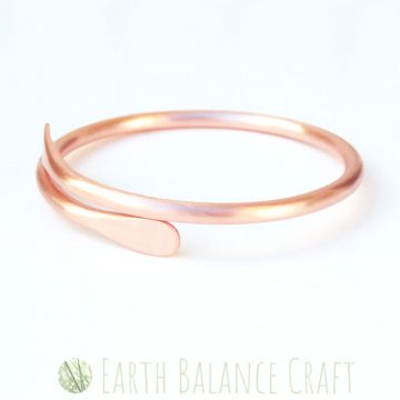 Raw Copper Snake Bangle