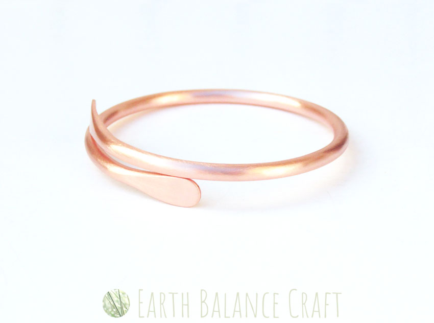 Raw Copper Snake Bangle