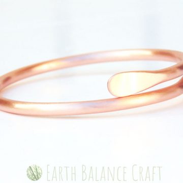 Raw Copper Snake Bangle