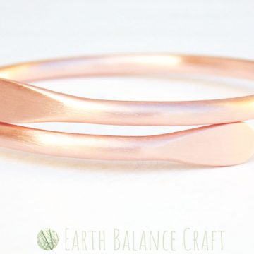 Raw Copper Snake Bangle