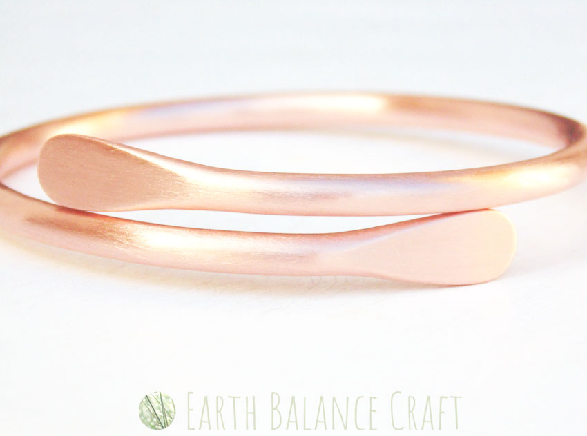 Raw Copper Snake Bangle