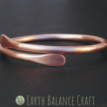 Raw Copper Snake Bangle