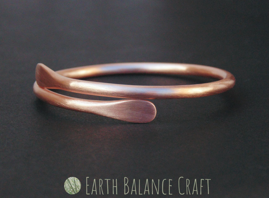 Raw Copper Snake Bangle