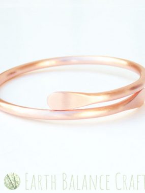 Raw Copper Snake Bangle