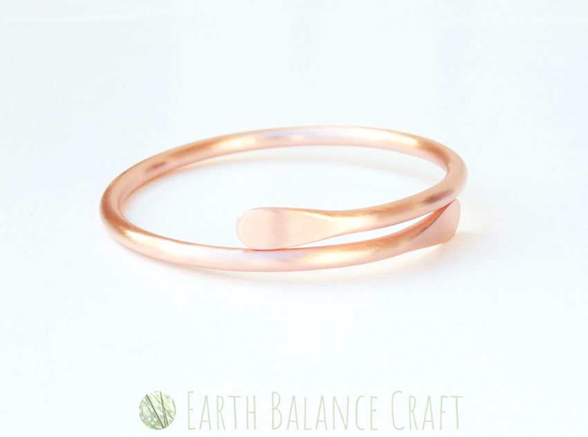 Raw Copper Snake Bangle