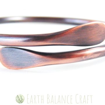 Rustic Copper Snake Bangle