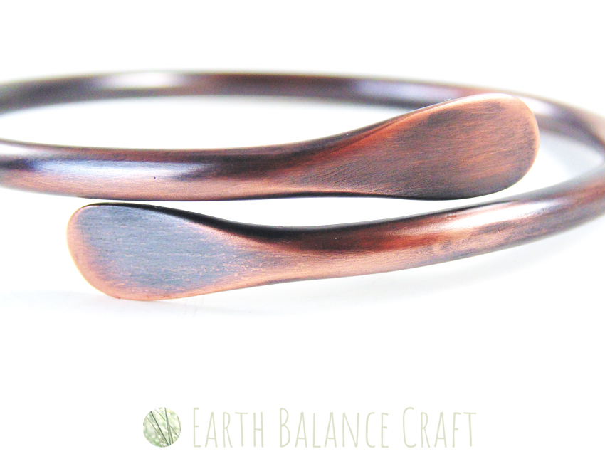 Rustic Copper Snake Bangle