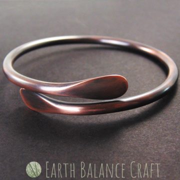 Rustic Copper Snake Bangle