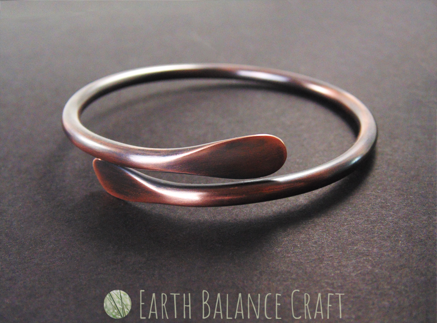 Rustic Copper Snake Bangle