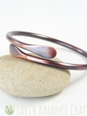 Rustic Copper Snake Bangle