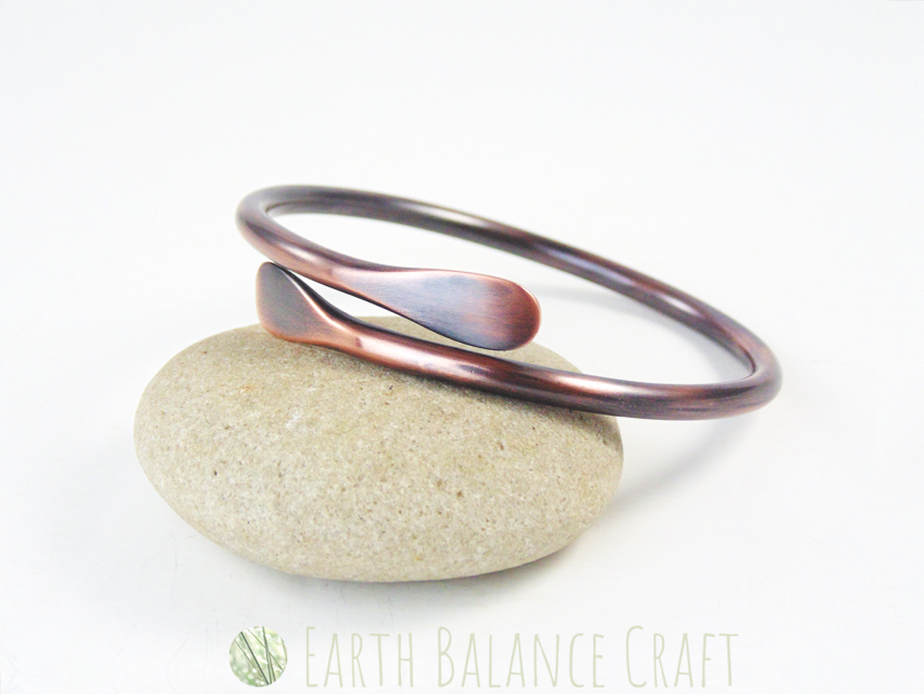 Rustic Copper Snake Bangle