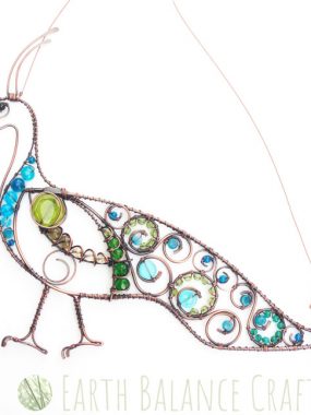 Peacock Bird Suncatcher