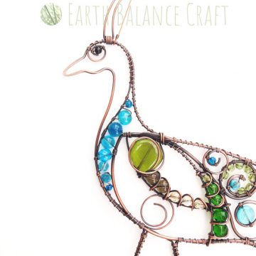 Peacock Bird Suncatcher